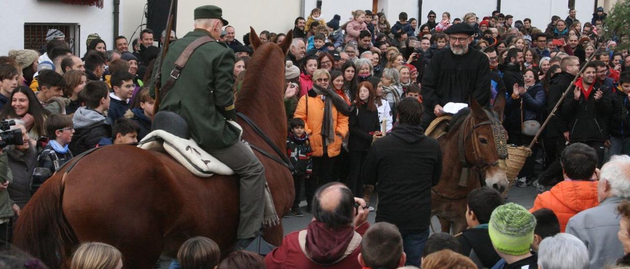 Representación de la escena ‘Alto de la Malea’ en una jornada anterior.