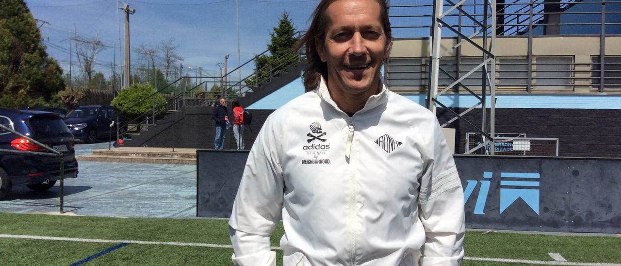 Michel Salgado en las instalaciones del Celta en A Madroa en 2019