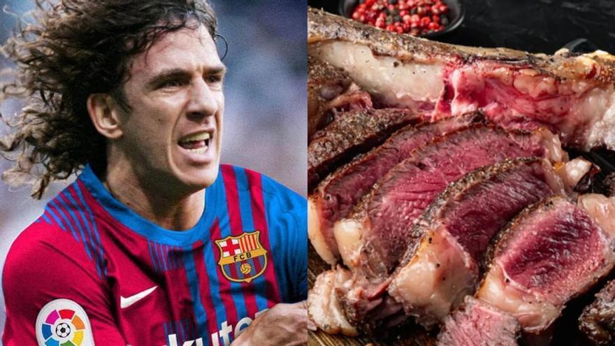 Carles Puyol, exjugador del FC Barcelona: "Me encanta comer, pero si tengo que escoger un plato, chuletón"