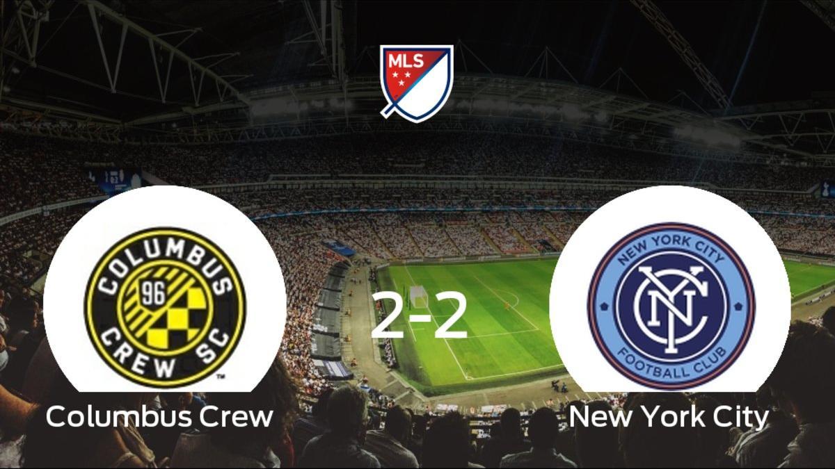 El Columbus Crew y el New York City empatan (2-2)