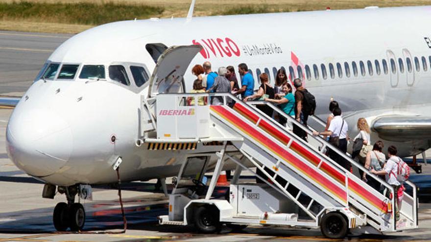 El vuelo Vigo-Mallorca operado por Volotea. // Ricardo Grobas