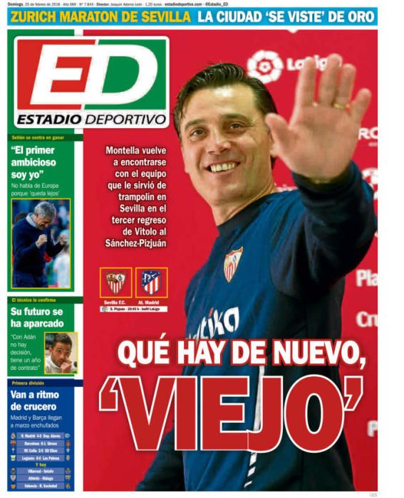 Portadas del 25 de febrero