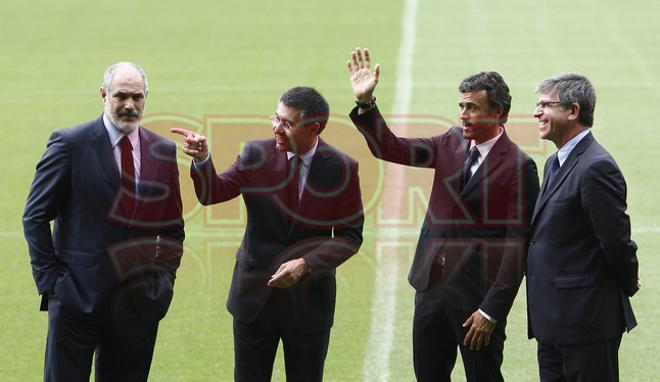 Las mejores imágenes de la presentación de Luis Enrique como entrenador del Barça