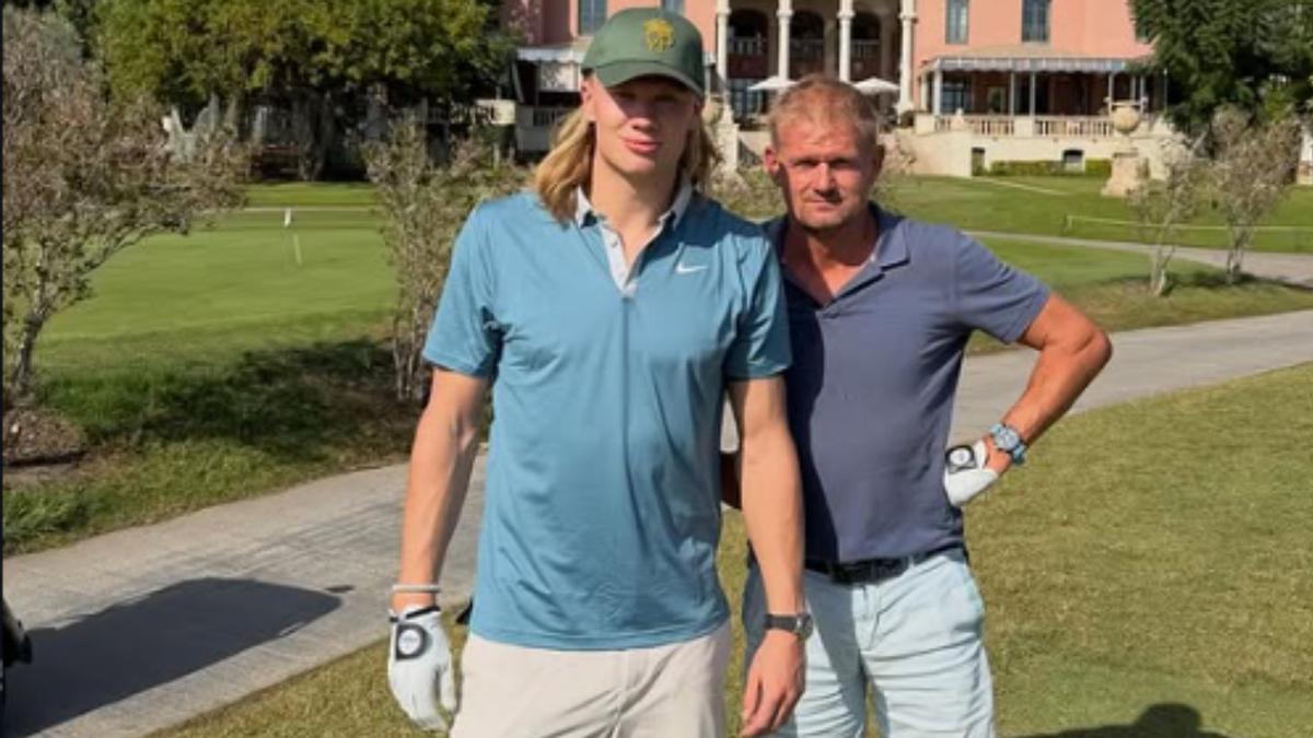 Haaland con su padre