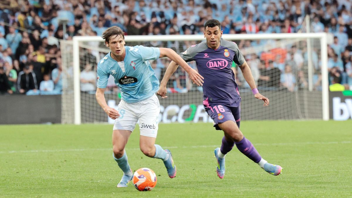 Fer López, en un partido en Balaídos contra el Espanyol.