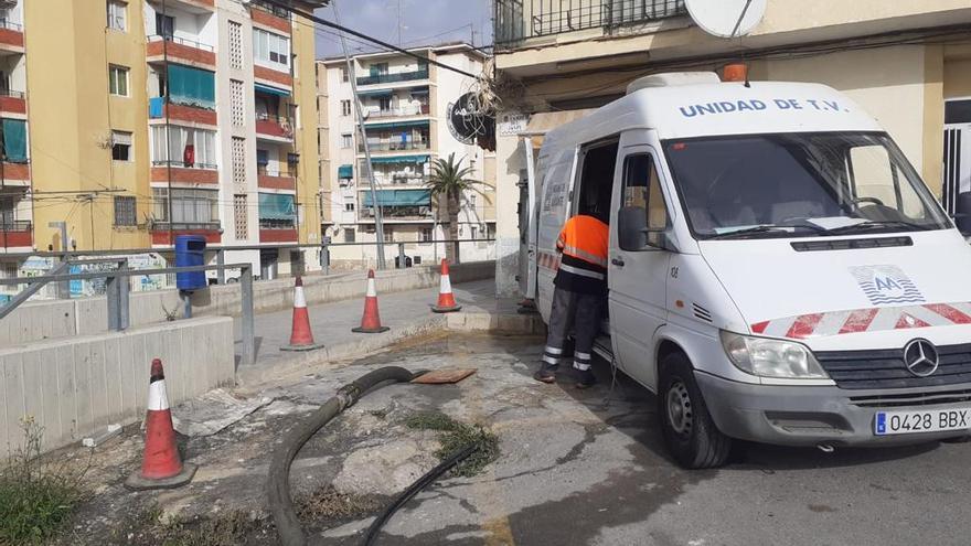 Los trabajos en la calle Jaspe