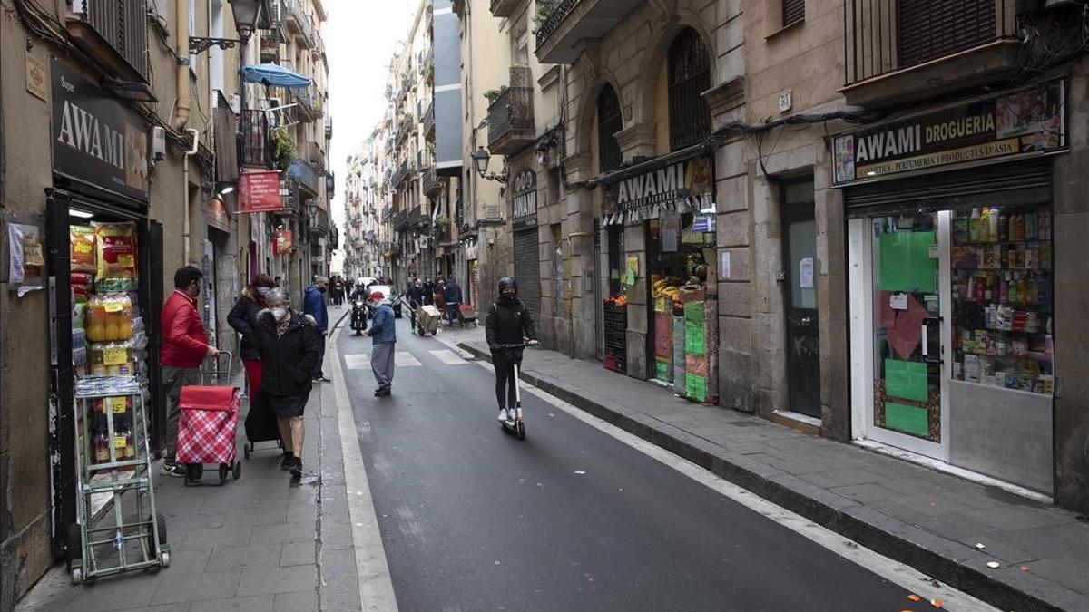 Calle de Sant Antoni Abad, en el Raval, una de las afectadas.