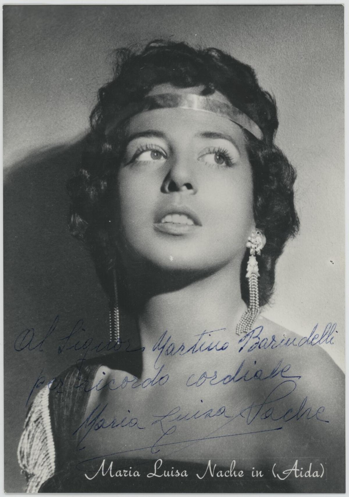 Maria Luisa Nache, na colección de fotos de Tino Barindelli.