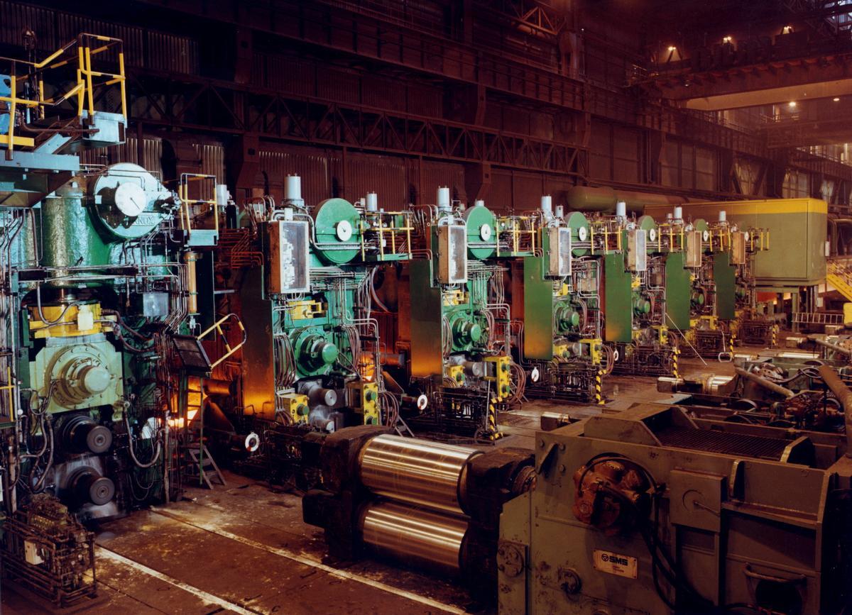 Los rodillos acabadores del tren de bandas en caliente (TBC).