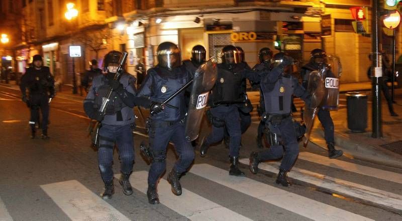 Fotogalería de los incidentes en Zaragoza