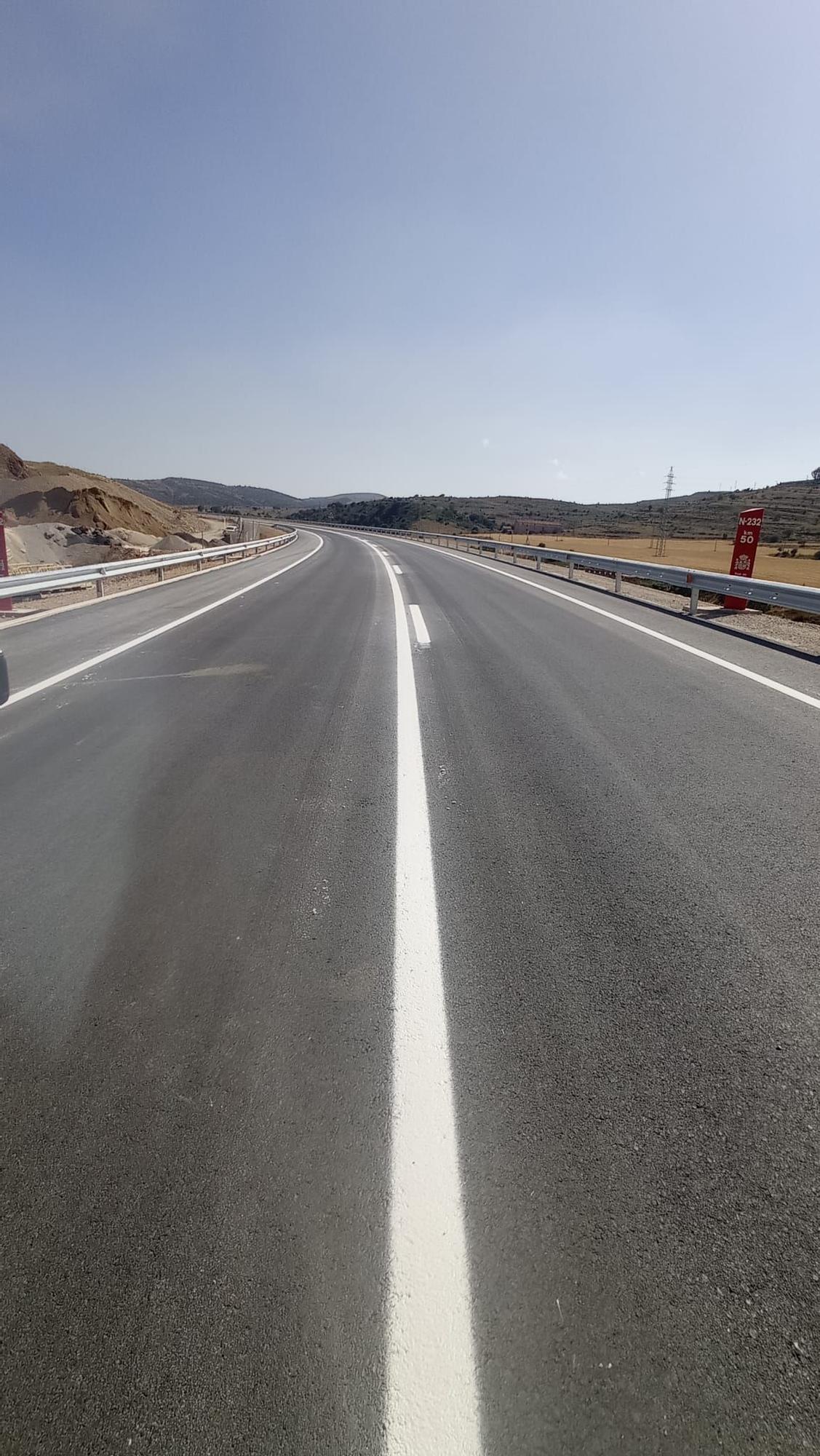 Las fotos de la nueva N-232 a punto de inaugurarse en Morella