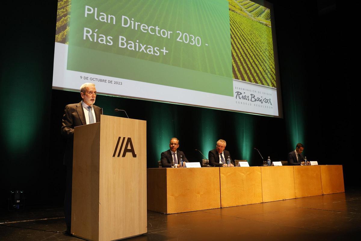 Presentación del Plan Director de la Denominación de Origen Rías Baixas en Pontevedra.