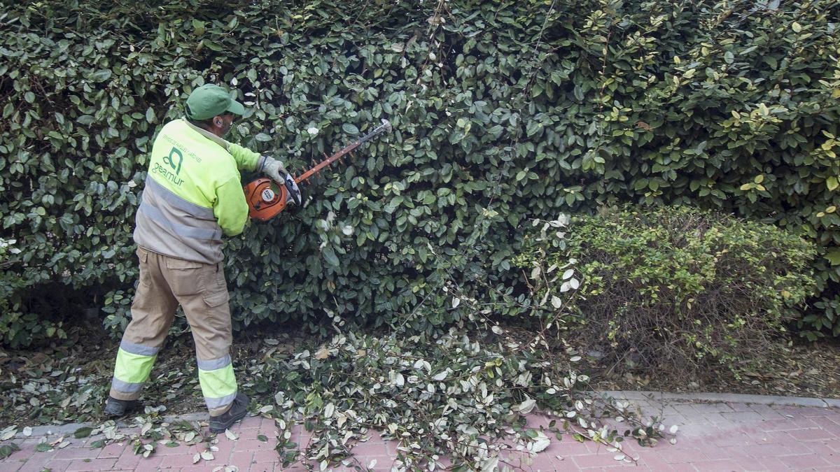 Un operario del servicio municipal cuando la responsable del contrato era Geamur.