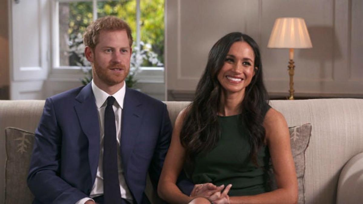 Harry de Inglaterra y Meghan Markle en una entrevista