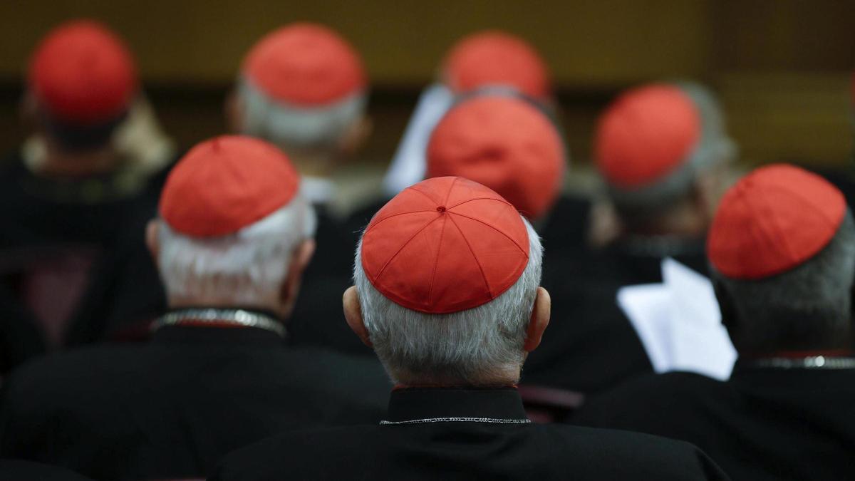 Cardenales durante un consistorio presidido por el Papa Francisco.