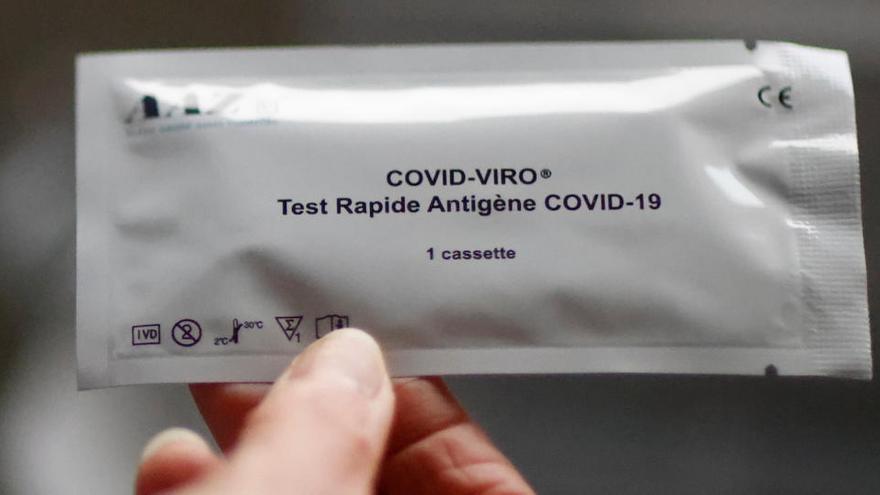 Un test rápido de coronavirus.