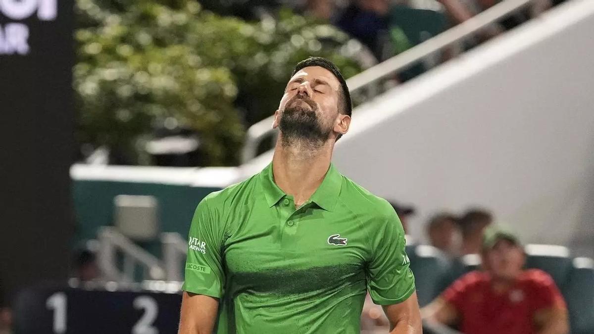 Novak Djokovic, en la final del Masters de Miami que perdió