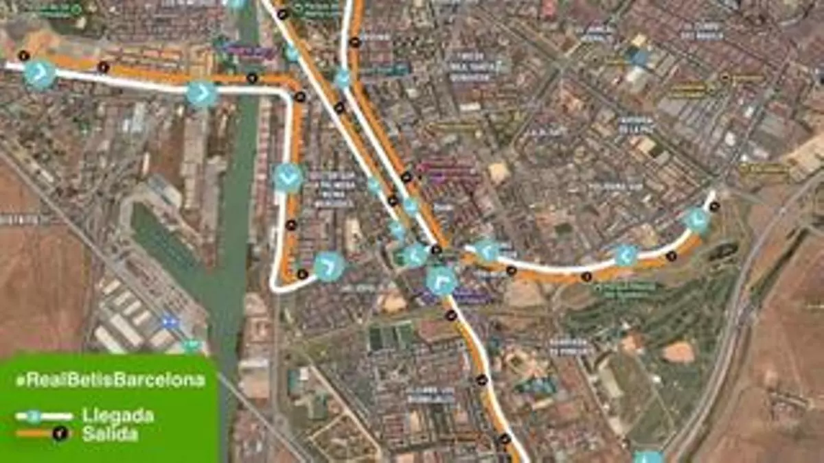 Estos son los itinerarios alternativos para llegar al Betis con los cortes de tráfico por la Magna