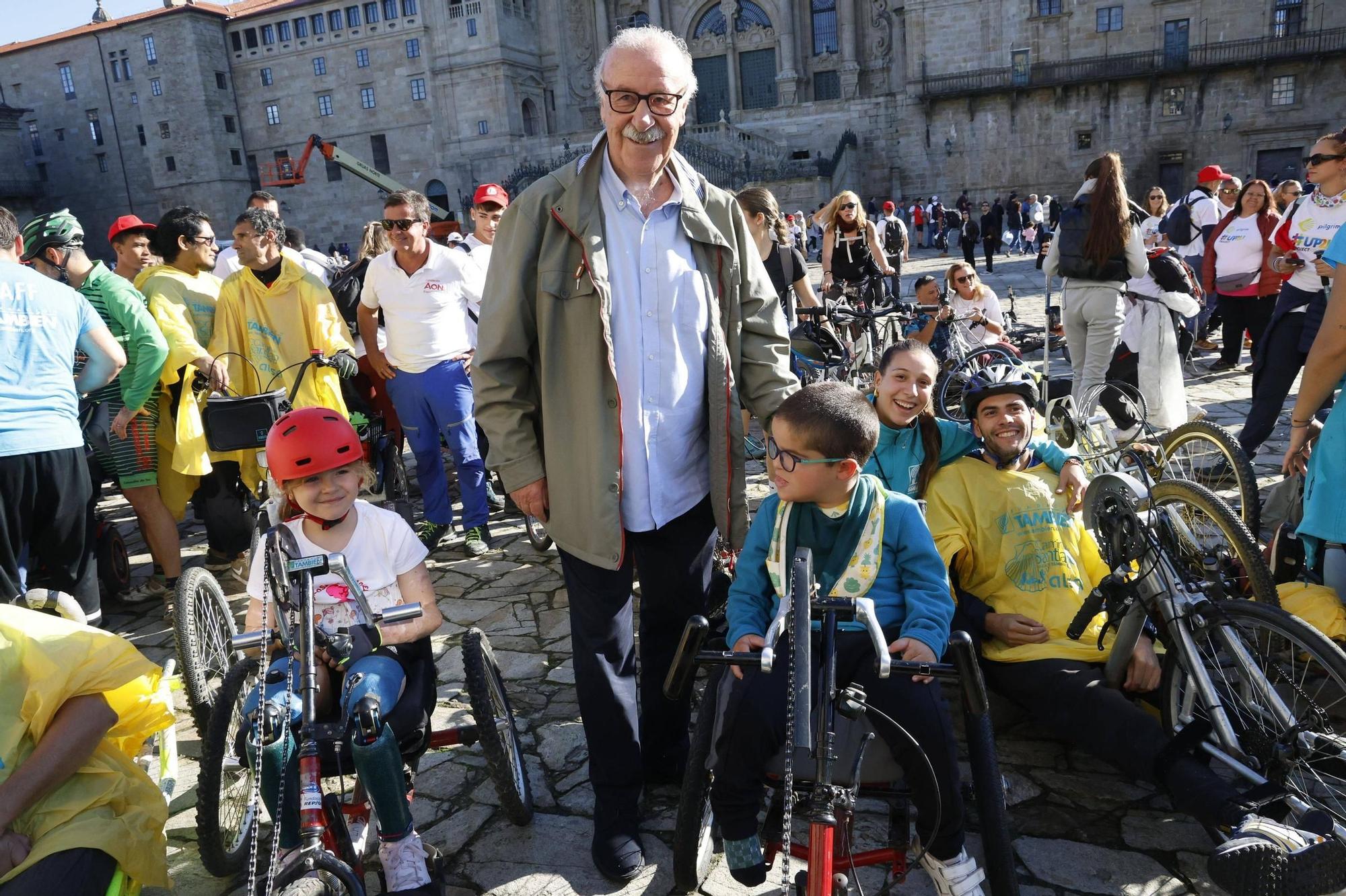 Vicente del Bosque e Irene Villa, en Santiago con el Camino de Valores por la inclusión