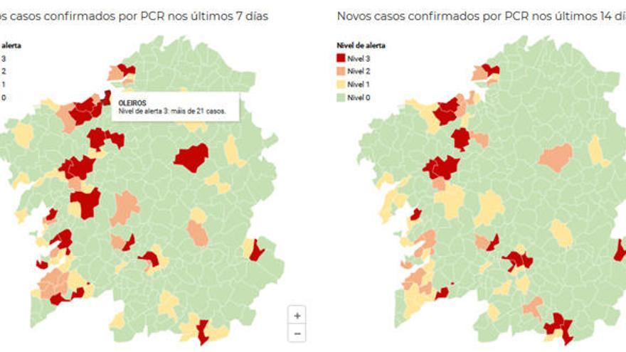 Oleiros, en nivel rojo de alerta por la expansión del Covid