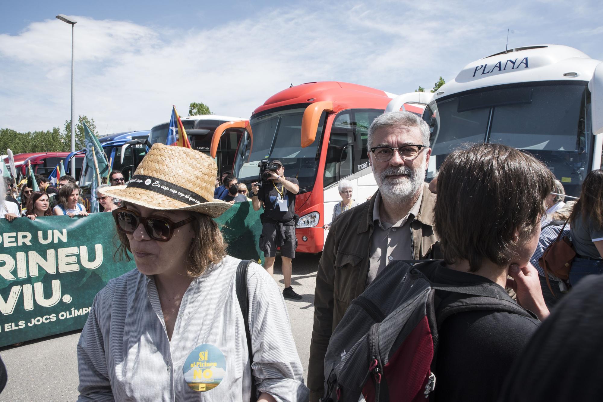 Protesta multitudinària a Puigcerdà en contra dels Jocs