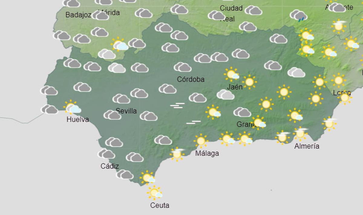 Previsión del jueves a las 06.00 horas.