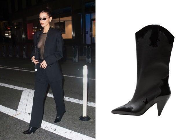 Bella Hadid con botas de Mango