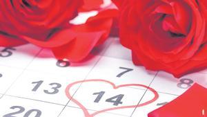 El día 14 de febrero señalado en el calendario.