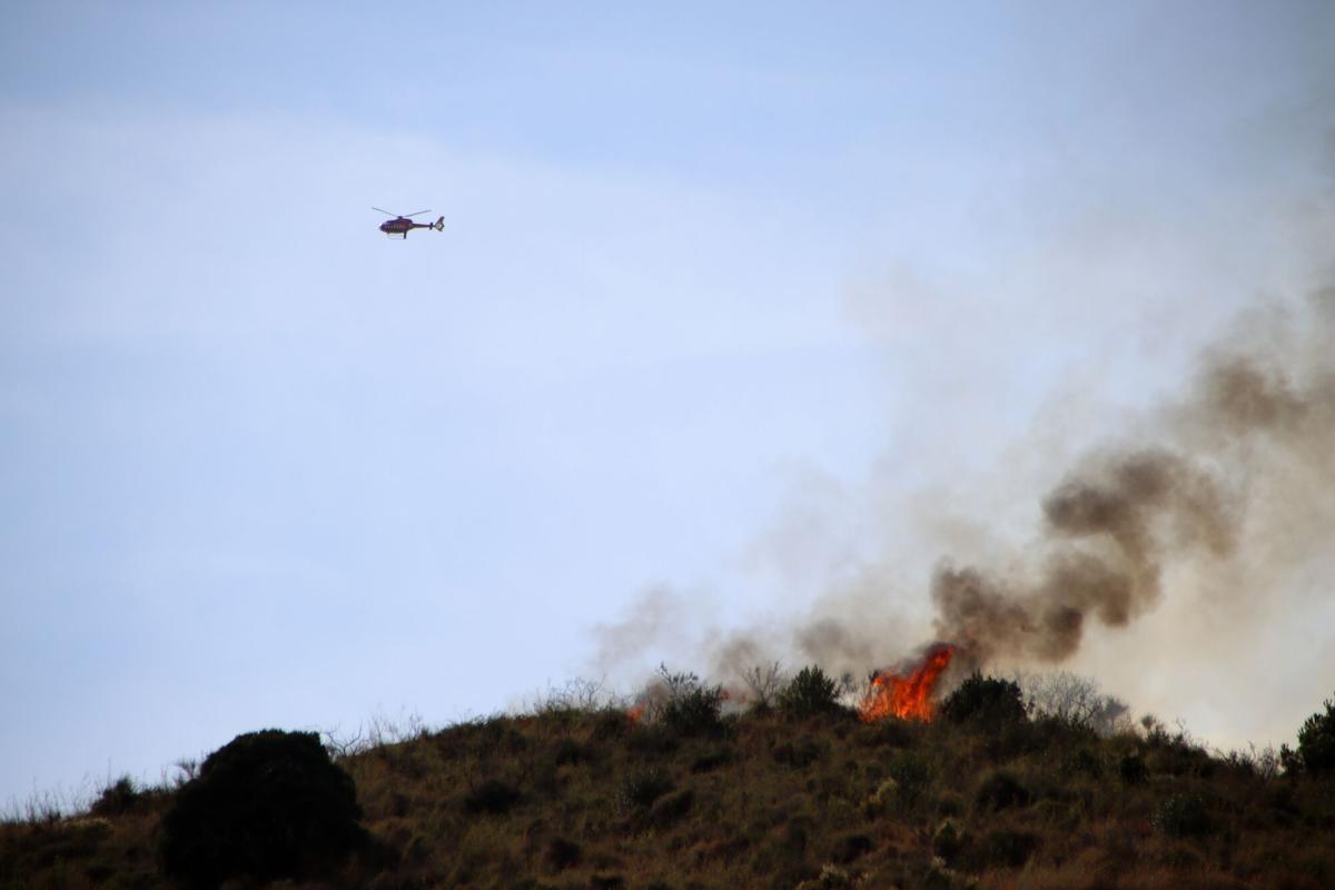Flames a Collserola amb els Bombers treballant Flames a Collserola amb els Bombers treballant