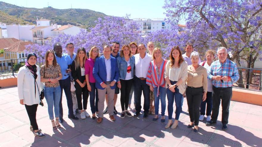 Susana Díaz, ayer, en Torrox.