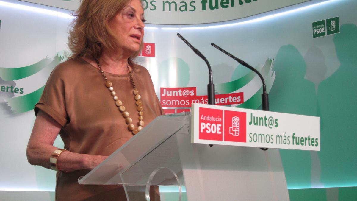 Amparo Rubiales, hasta hoy presidenta del PSOE de Sevilla.