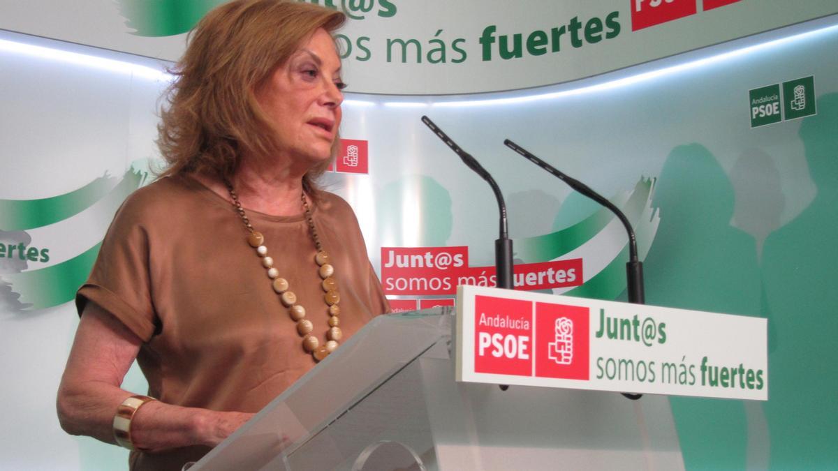 Amparo Rubiales, hasta hoy presidenta del PSOE de Sevilla.