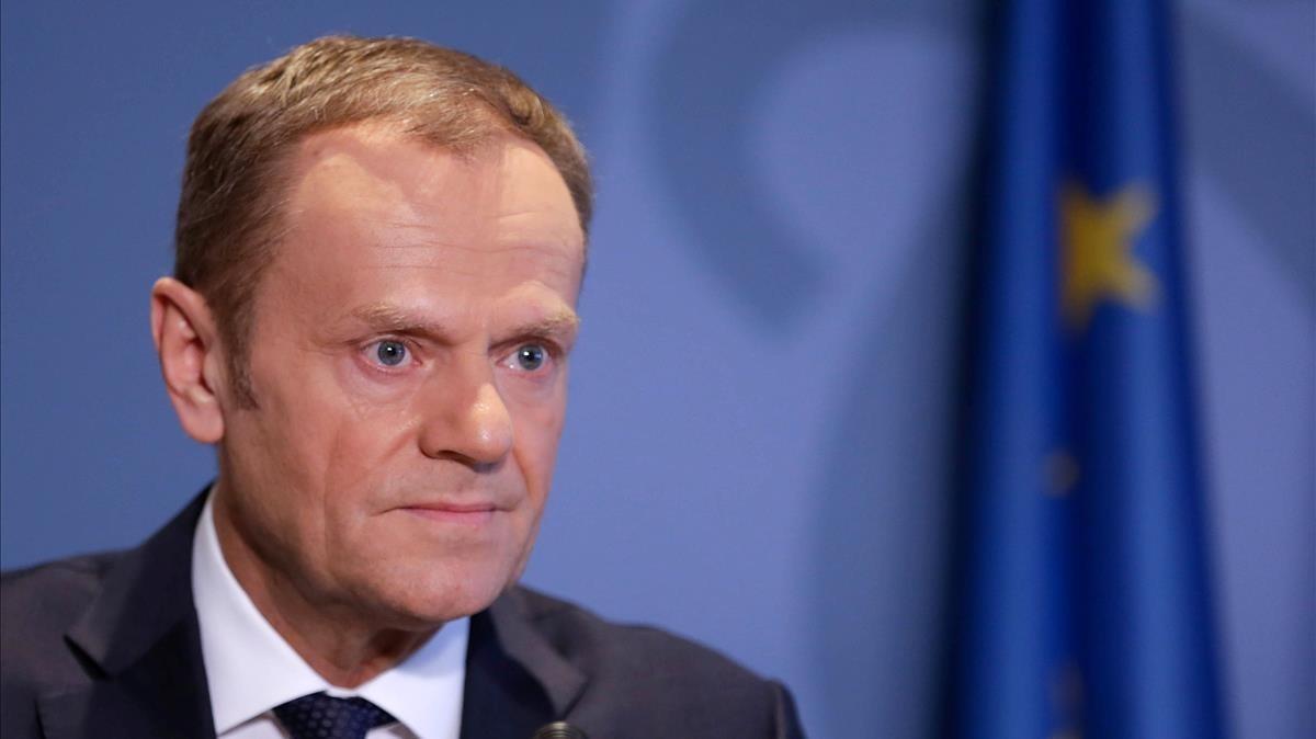 Donald Tusk, en una rueda de prensa hace un par de semanas.