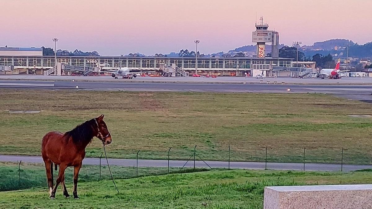 Vista del aeropuerto de Vigo.
