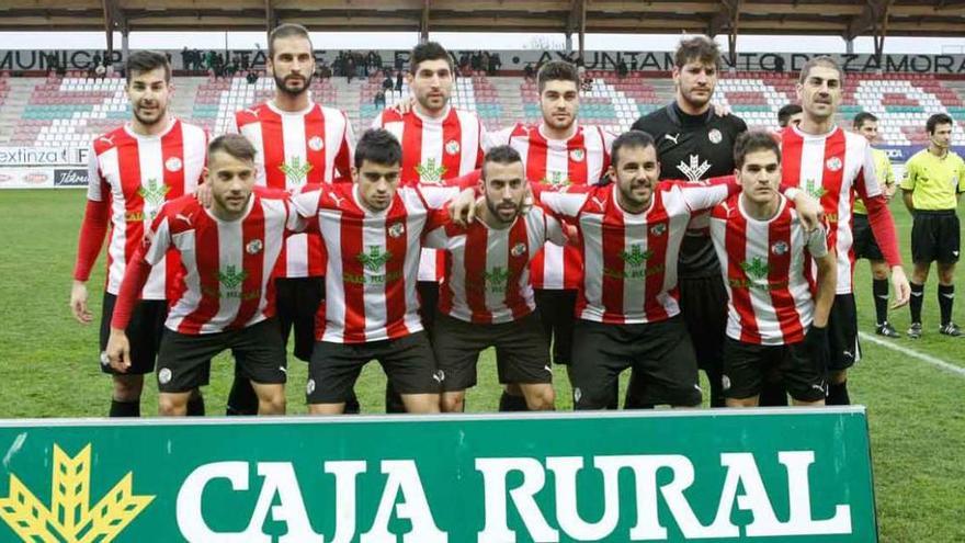 Una de las últimas formaciones del Zamora CF en el Ruta de la Plata.