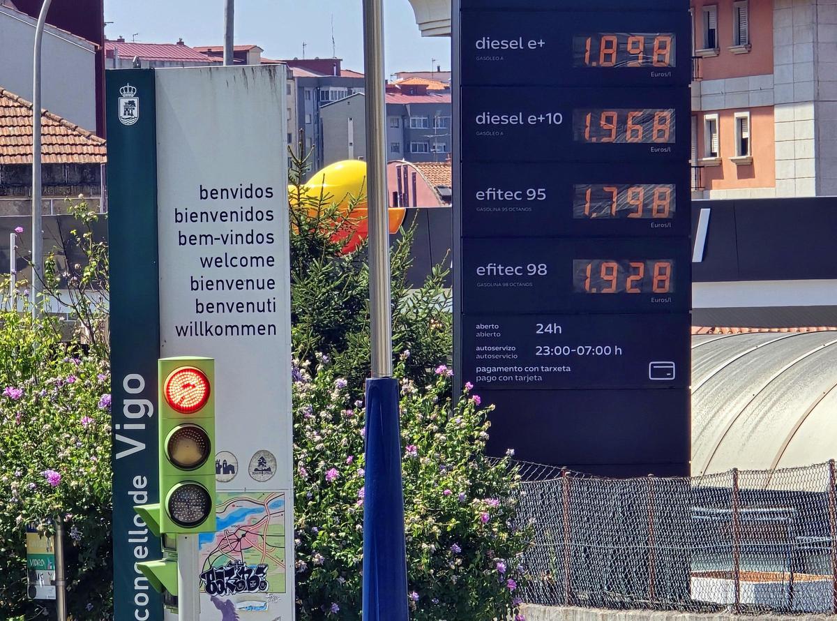 Precios de una gasolinera este sábado 1 de agosto en Vigo