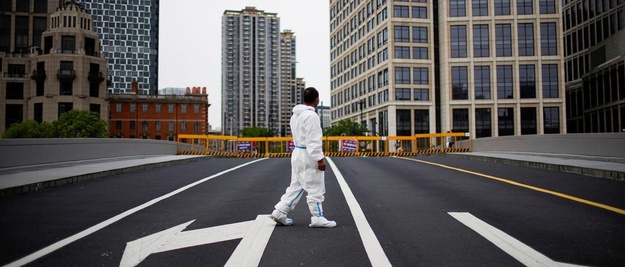 Confinamiento en la ciudad de Shangái, en China.