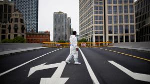 Confinamiento en la ciudad de Shangái, en China.