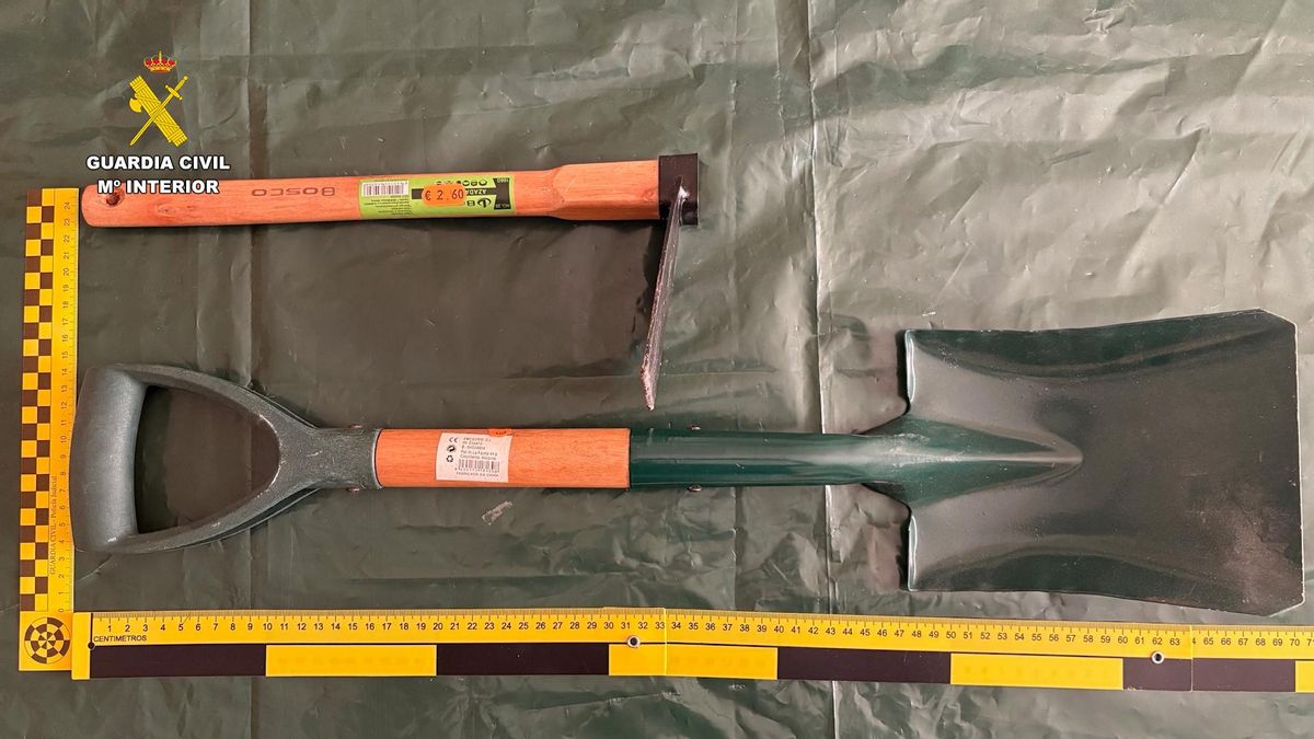 Objetos intervenidos por la Guardia Civil.
