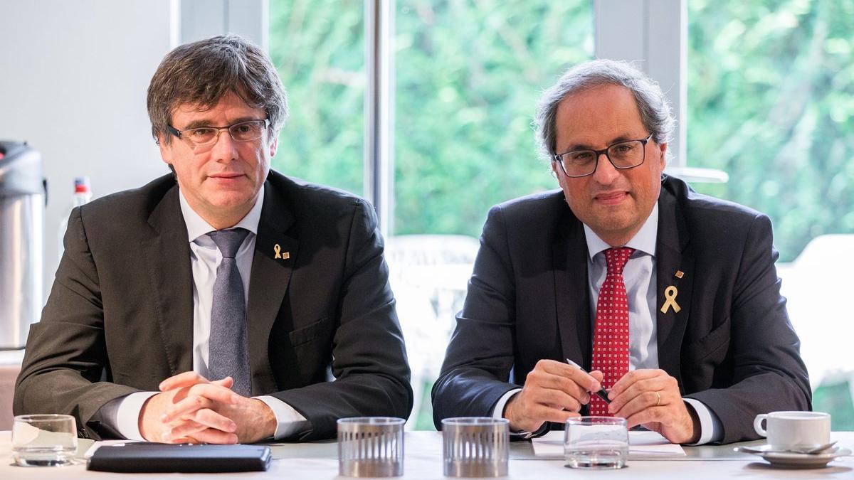 Puigdemont y Torra, en Waterloo, el pasado 22 de octubre.