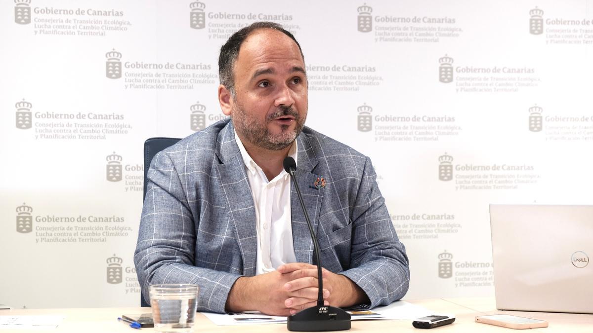 El consejero de Transición Ecológica del Gobierno de Canarias, José Antonio Valbuena