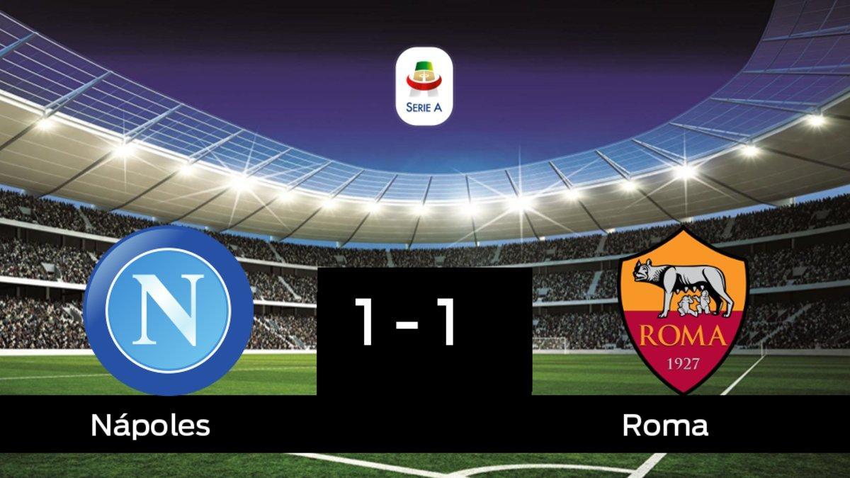 La Roma saca un punto al Nápoles a domicilio 1-1