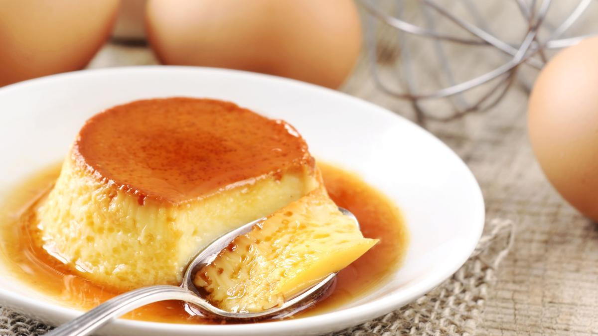 Un flan de huevo.