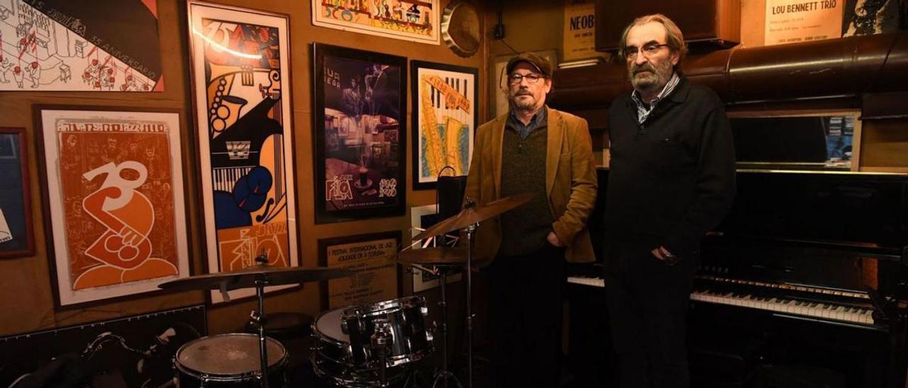 Alberto Mella y Antonio Ferreiro, los socios fundadores del Jazz Filloa.   | // VÍCTOR ECHAVE