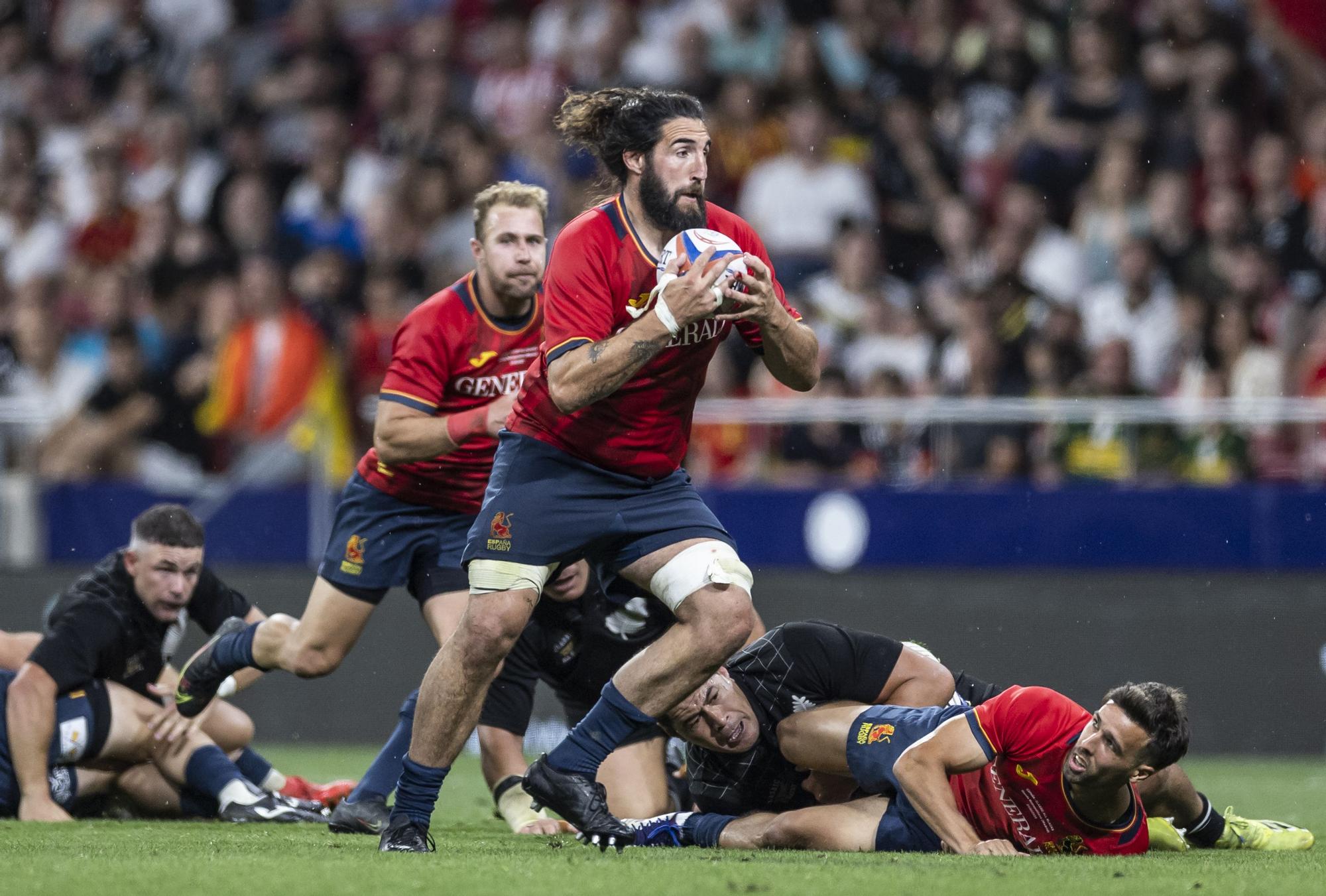 Partido entre España y los All Blacks en el Metropolitano