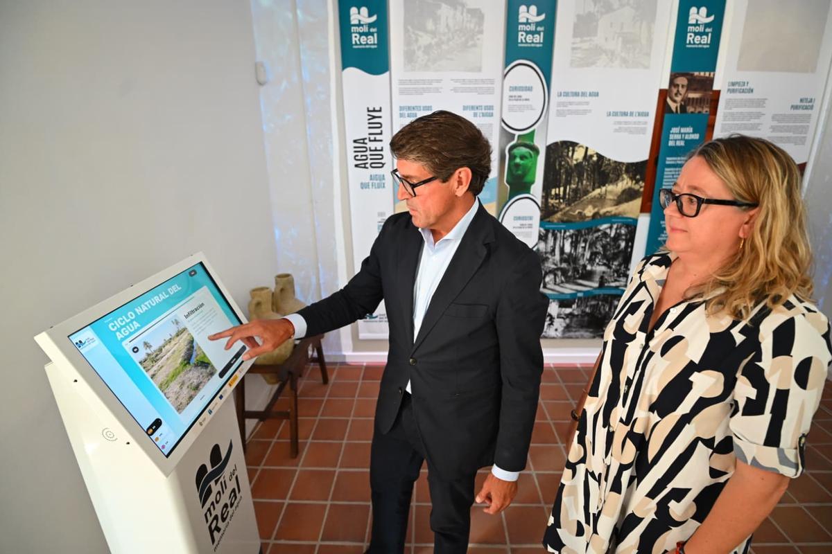 Pantalla táctil en el Museo del Agua de Elche
