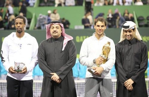 Imágenes de la final del torneo de tenis de Doha.