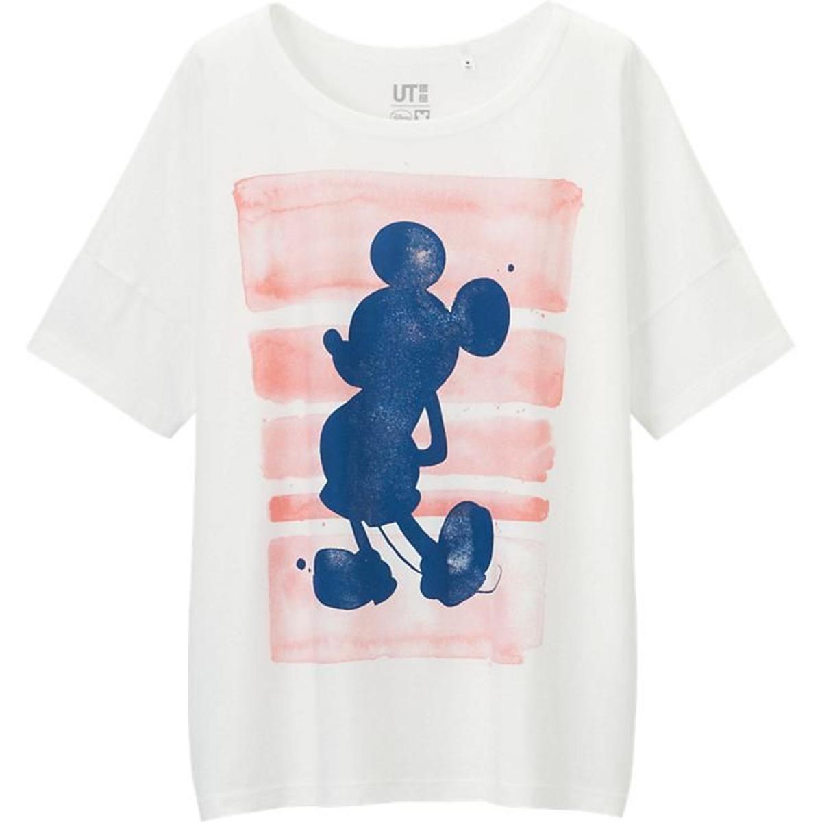 Camiseta blanca con silueta de Mickey