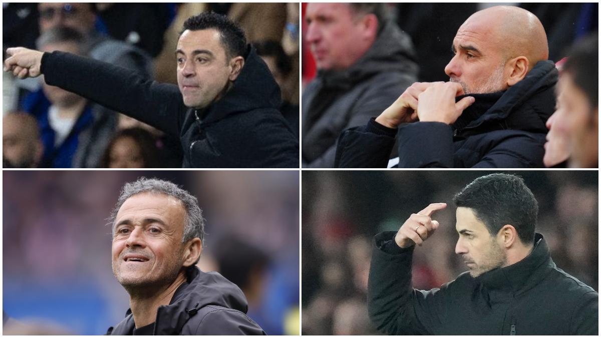 Xavi, Guardiola, Luis Enrique y Arteta, en cuartos de Champions