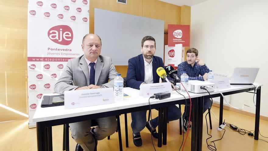 Presentación de la Aceleradora Ría de Pontevedra, con la presencia de Antonio Casal, de Ence Pontevedra. // G. Santos